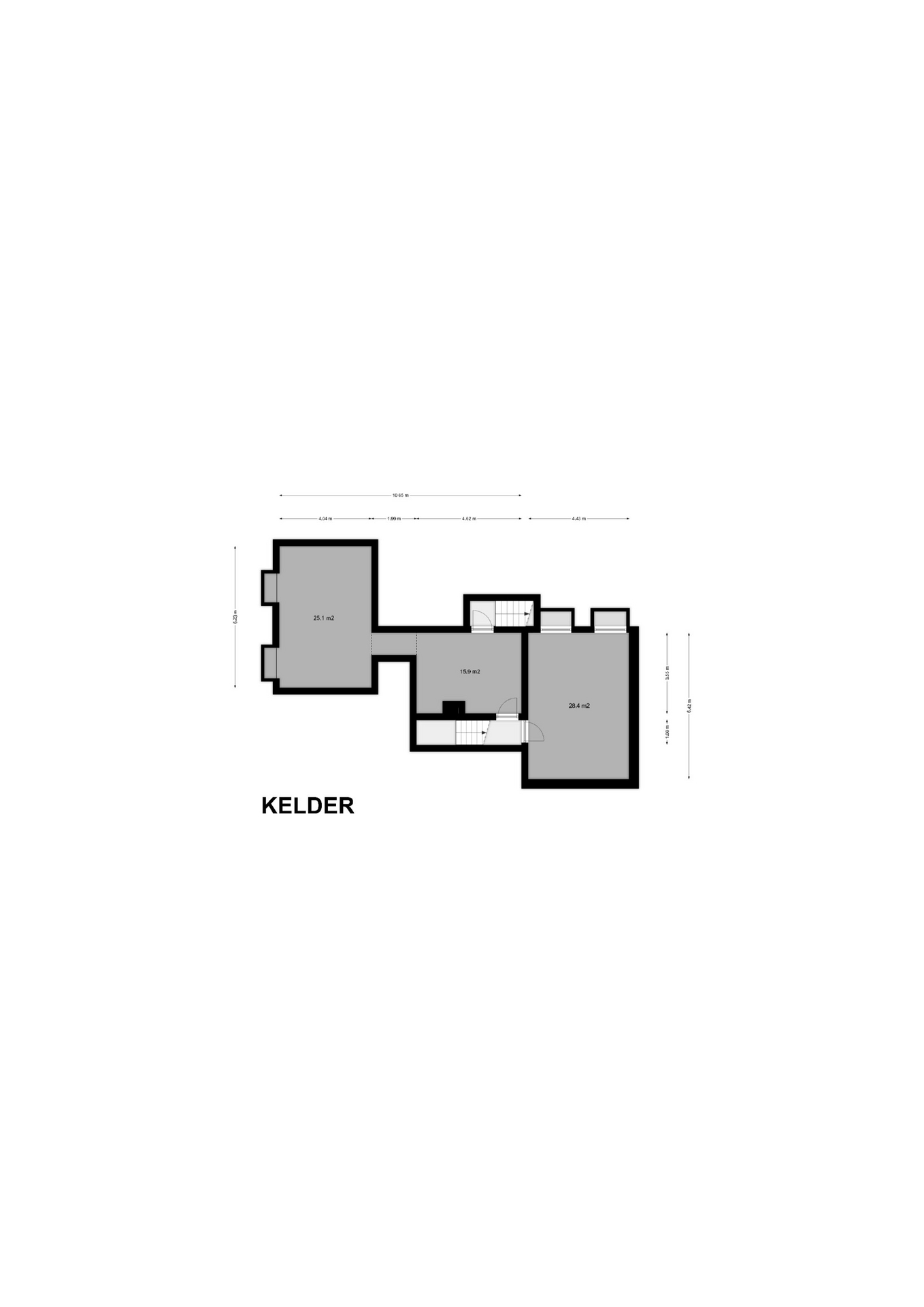 Plattegrond Verdieping 3 van Klooster